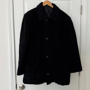 Ralph Lauren Men's Vintage Wool Peacoat Size Medium Black